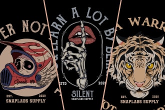 do illustration vintage retro tshirt, logo design your brand