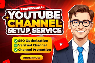 create and setup youtube channel with promotion SEO expert