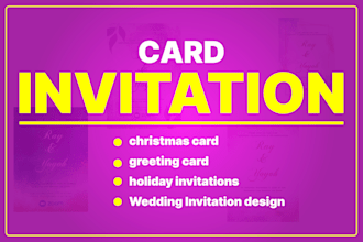 make stunning wedding invitation card, christmas card and birthday card