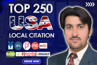 create top 250 USA local citations to boost your local SEO