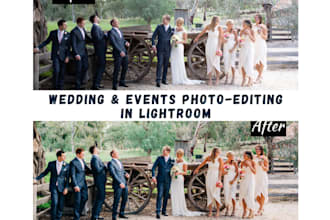 cull and edit wedding and event photos in lightroom