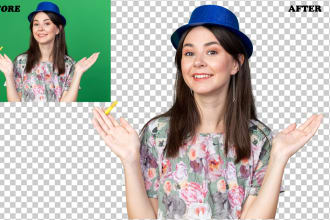 professionally green screen edit photoshop hair masking layer mask
