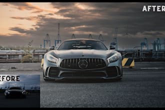 edit, enhance and retouch car and bike photos in photoshop