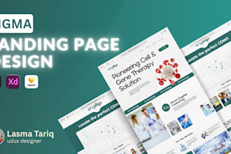 design a modern website UI, UX and landing page in figma