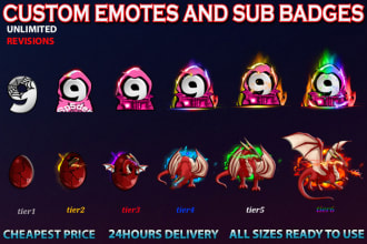 draw awesome twitch, kick emotes and sub badges for subscribers