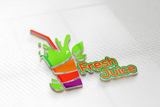 do creative food, drink, juice bar, restaurant logo design