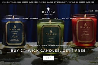 deign a luxury candle shopify store dropshipping candle store candle website
