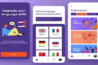 develop language learning app, educational app and translator app
