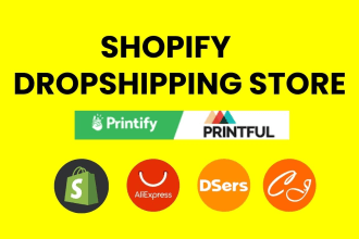 create shopify dropshipping store, shopify website, shopify store, fashion store