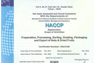 haccp documentation and certification with traceable certificate