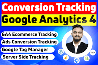 setup google analytics 4,ga4,ga4 ecommerce tracking, ads conversion tracking GTM