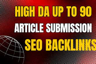do article submissions backlinks da up to 90