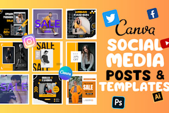 design professional social media posts, instagram posts, and reels in canva