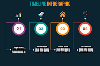 design flow chart, timeline business infographic and diagram