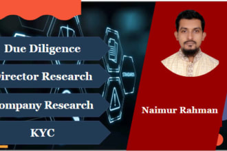 perform due diligence, kyc, director and company research