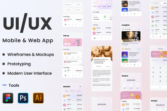 do UI UX design, mobile app, dashboard, website in figma