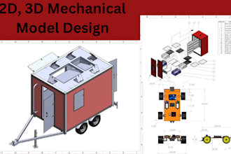 design mechanical model solidworks products for printing