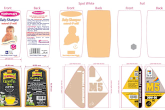 create die line, die cut template for box packaging