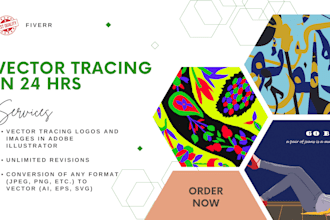 trace redraw redesign logo or images as vector files