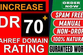 increase domain rating dr 70 plus ahref fast