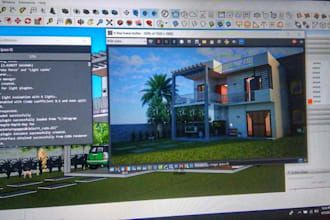 do quick sketchup 3d model prepare and rendering
