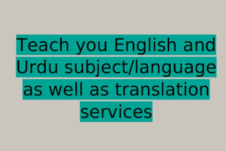 teach you english and urdu with confidence and clarity