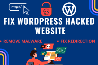 removed malware virus from a hacked wordpress website