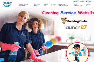 create a cleaning service website booking koala, launch27
