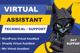 be your wordpress, wix, shopify, woocommerce virtual assistant