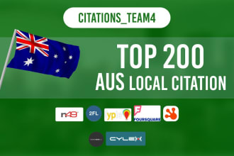 do top 200 australia local citation for SEO