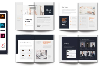 design company profile digital brochure, business brochure