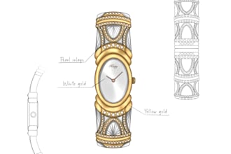 design luxury jewelry watch and accessory sketches