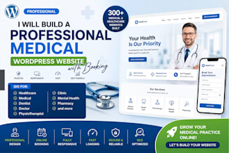 build a professional medical wordpress website with booking