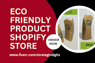 build eco friendly product shopify store organic and natural products website