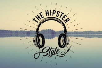 design a cool vintage hipster or retro logo