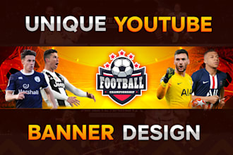 do youtube banner and logo for football and sports channel