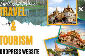 design travel agency, tour guide, trip advisor, hotel booking, wordpress website
