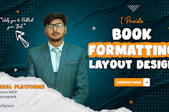 do kindle formatting, ebook formatting, and paperback book formatting for KDP
