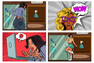 do comic book art , pop art and illustration
