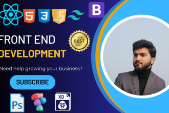 be your react js tailwind css front end web developer