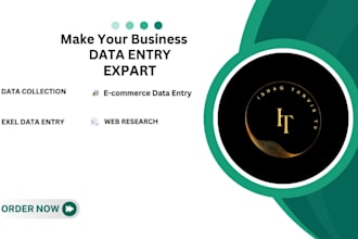 give you first service in my data entry web research