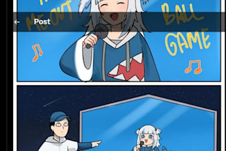 draw you a funny vtuber meme to increase your engagement on social media