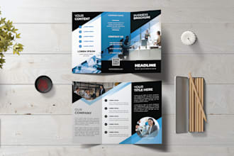 create a brochure design, trifold, pamphlet and door hanger
