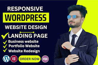 design redesign landing page and wordpress website