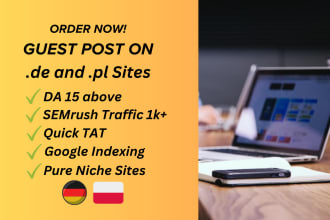 publish guest post with dofollow backlink on german and polish blogs