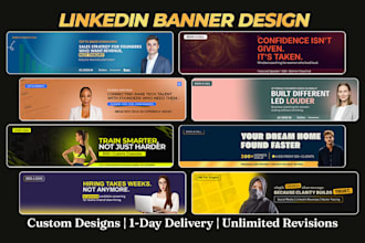 design a professional linkedin header, banner, and profile picture