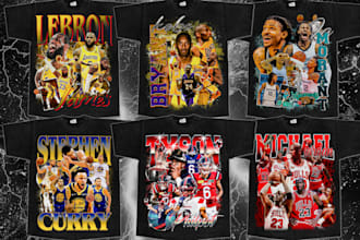 creative vintage 90s nba  NFL t shirt for your sports merch