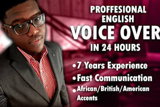 record voice over for anime, games, youtube, and ads