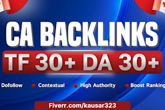 create high trust flow canada ca backlinks