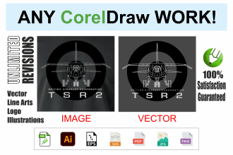 vector trace, edit, vectorize image in corel draw